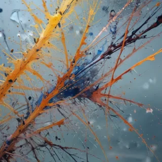 transparent paint splatter