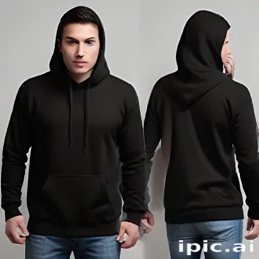 black hoodie mockup