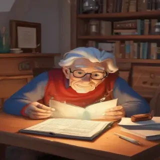 reading cartoon