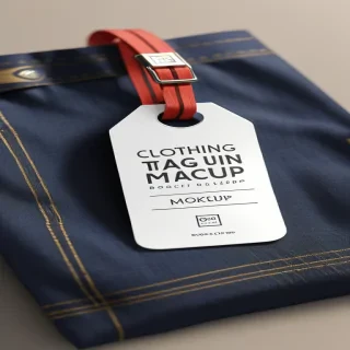 clothing tag mockup