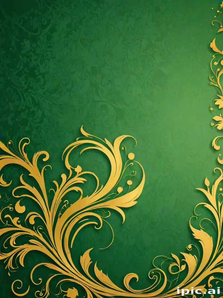 green and gold background
