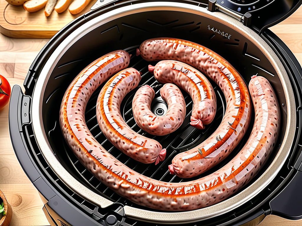 how long to cook frozen sausage in air fryer