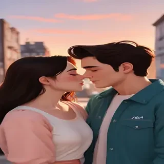 cartoon couple aesthetic