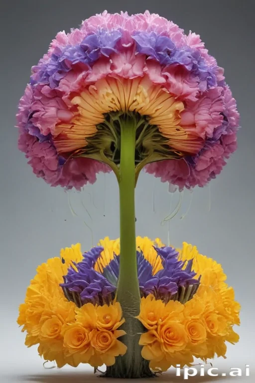 half brain half flowers