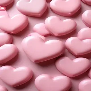 pink hearts aesthetic