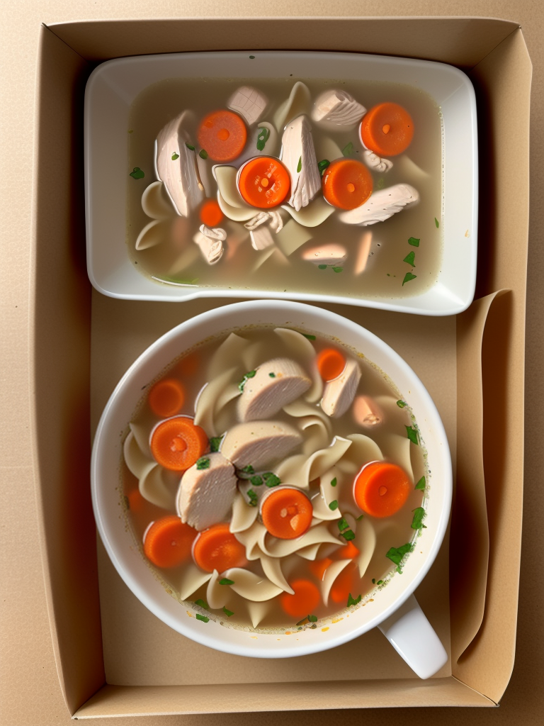 chicken noodle soup in a box