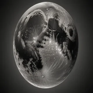 drawing of the moon