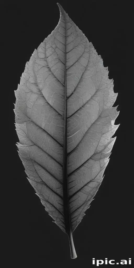 clipart of leaf black and white