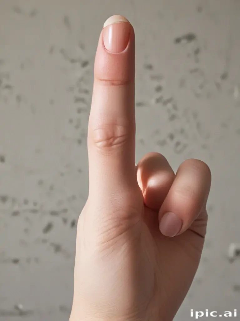 middle finger transparent