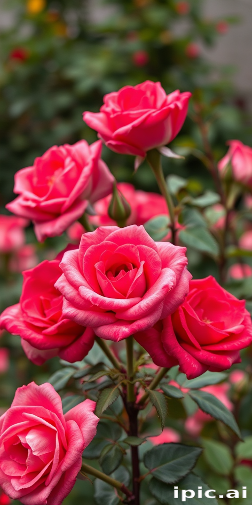 roses in background