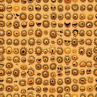 cartoon suns