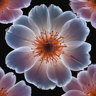 transparent flower outline