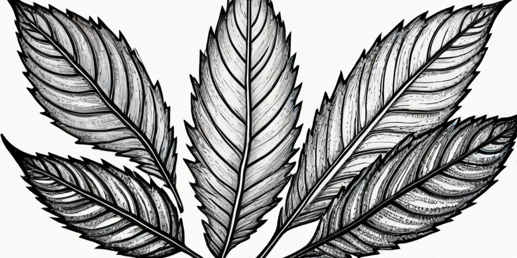 black and white clipart leaf
