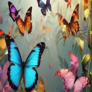 butterflies transparent