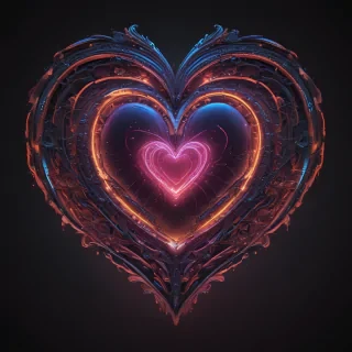neon heart png
