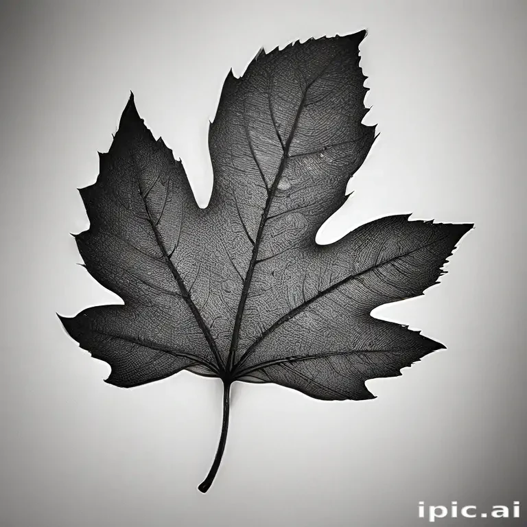 leaf images black and white