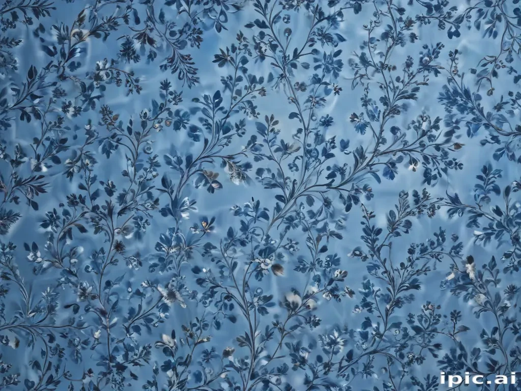 Delicate Floral Pattern in Shades of Blue for Elegant Home Decor