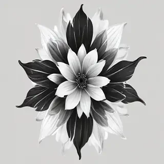 flower png black and white