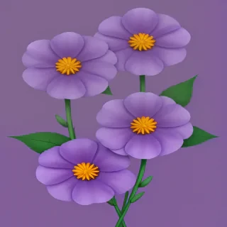 flowers on purple background