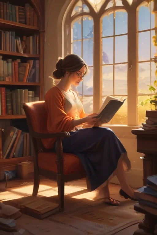 cartoon of reading