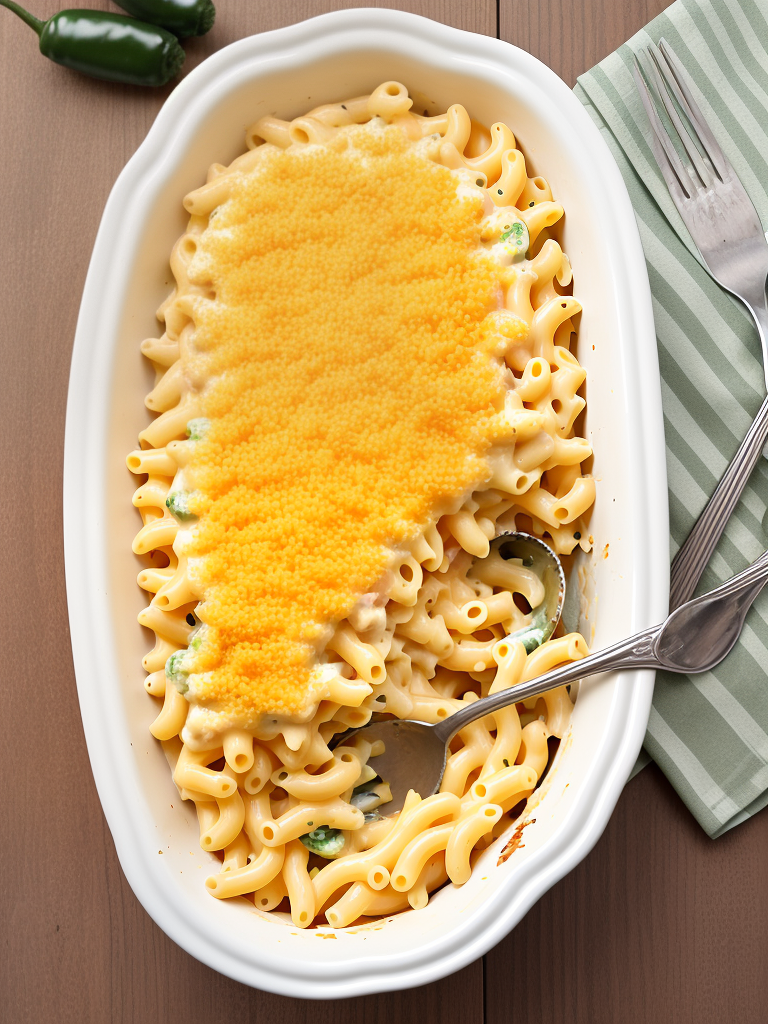 macaroni and cheese with jalapenos