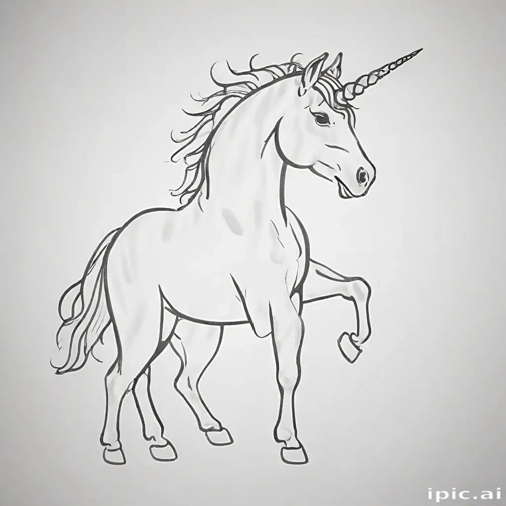 unicorn outline