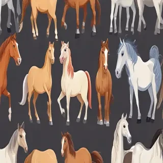 cartoon horses