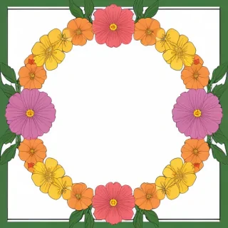 flower border transparent