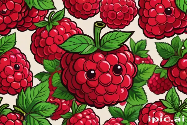 cartoon raspberry