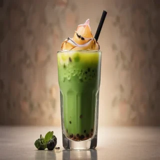 aesthetic boba tea background