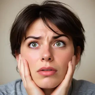 frustrated face