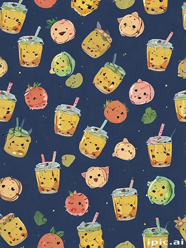 cute boba backgrounds