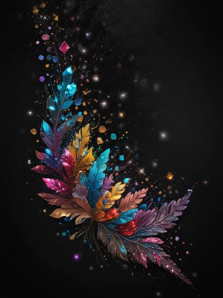 glitter on black background