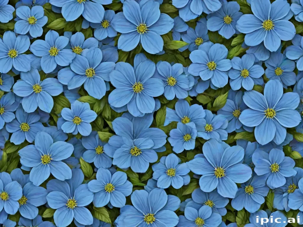 blue flowers clipart