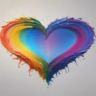 rainbow heart png