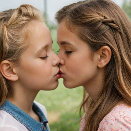 2 girls kissing