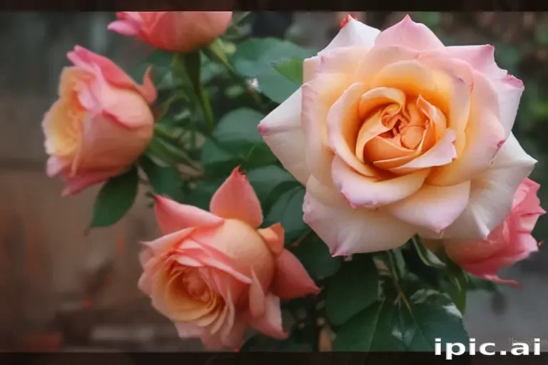 roses in background