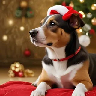 wallpaper christmas dog