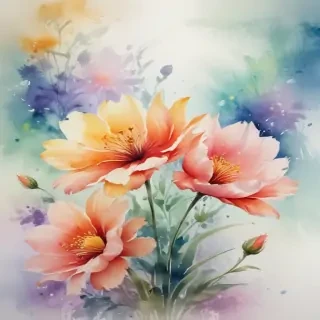 watercolor flower background