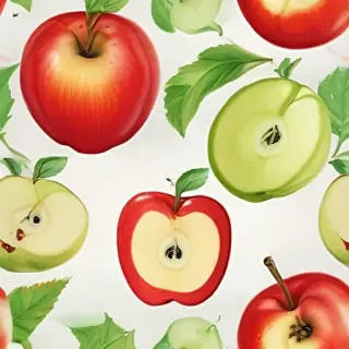 drawn apples