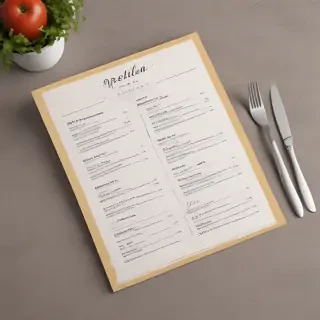 restaurant menu mockup