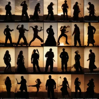 people silhouettes