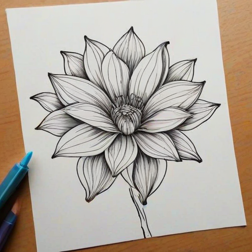 flower line work