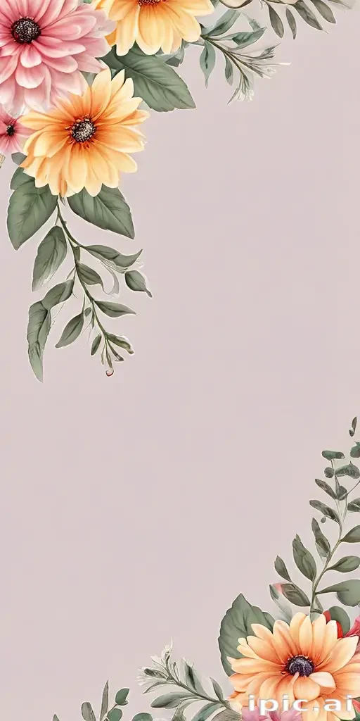 flower border transparent