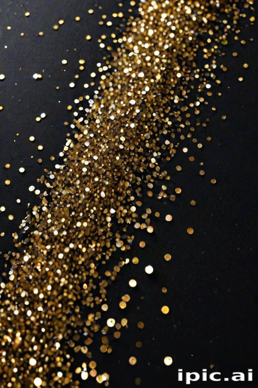 glitter on black background