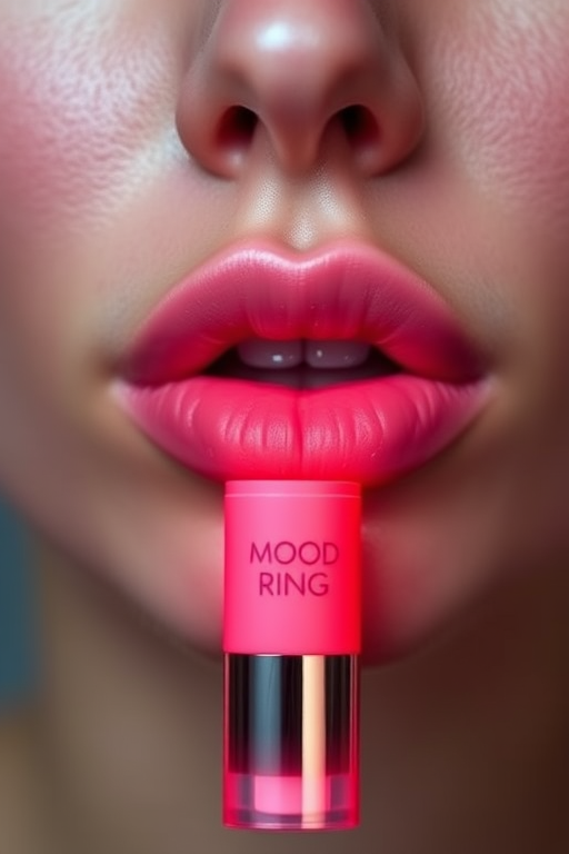 Color-changing lip balm named "Mood Ring" that adjusts to your unique pH level, creating a personalized pink shade for each wearer