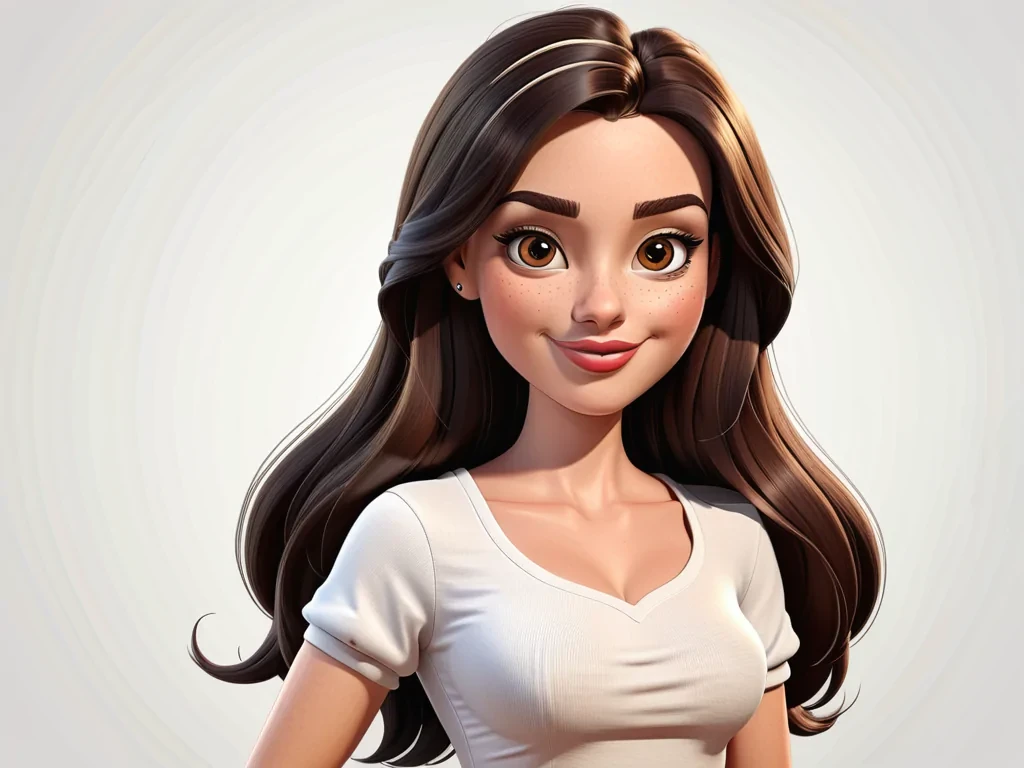 brunette cartoon character