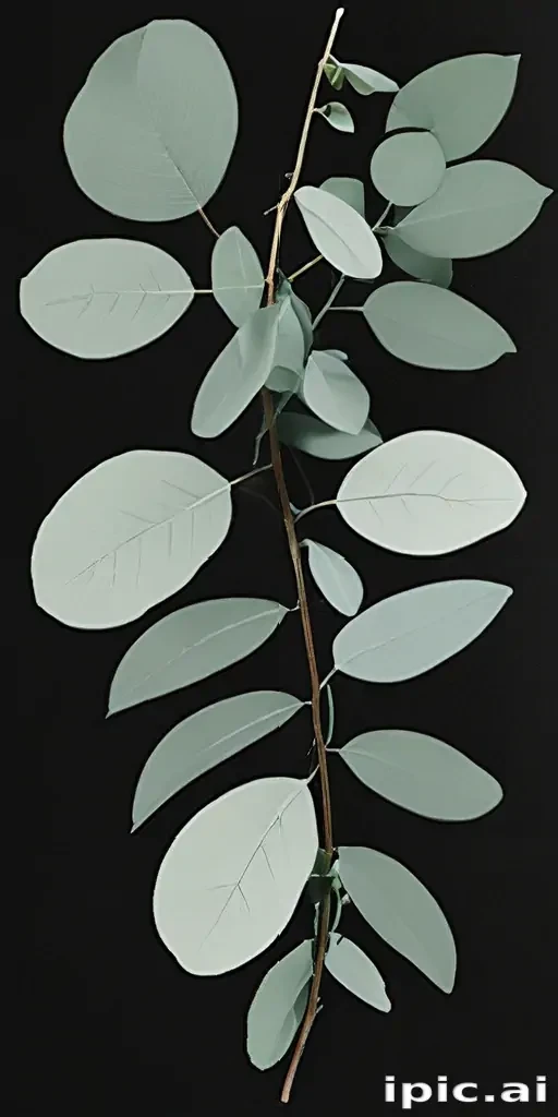 eucalyptus clipart black and white