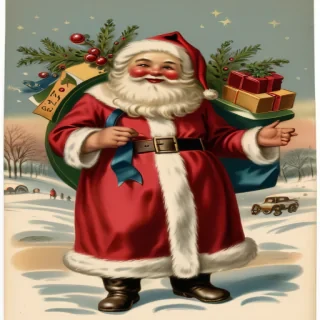 free vintage santa images