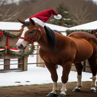 merry christmas horse